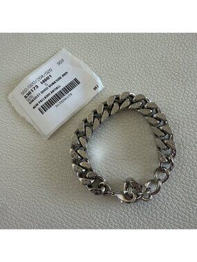 NEW Gucci Chain GG Bracelet Sz S 100% Authentic Palladium 100% Authentic